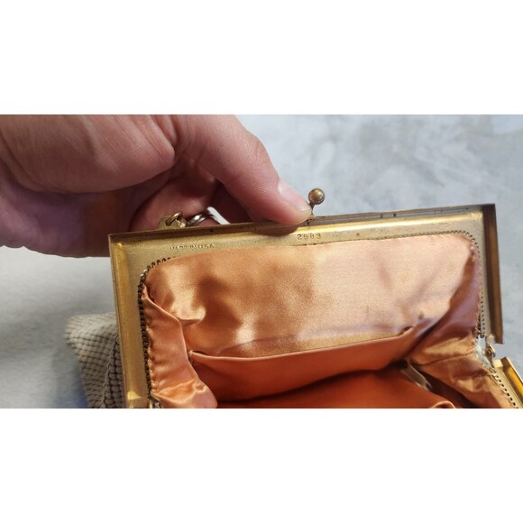 Whiting & Davis Cream Mesh Purse - Picture 4 of 8